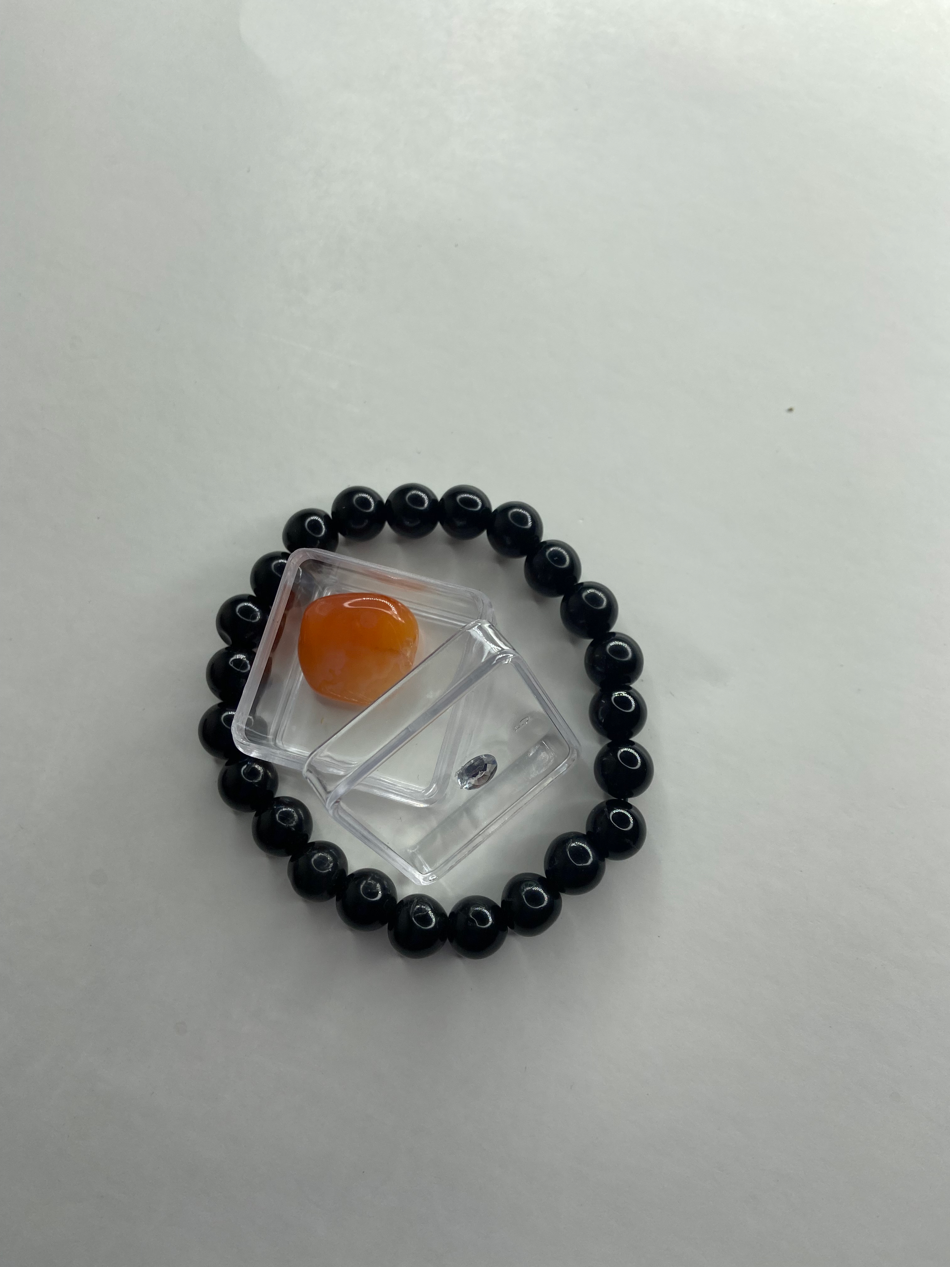 Crystal/Quartz Charged/Energized Obsidian Bracelet image 0