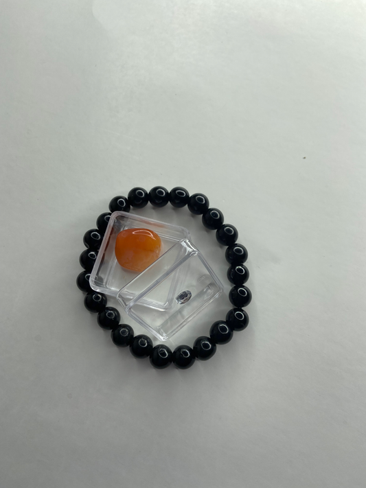Crystal/Quartz Charged/Energized Obsidian Bracelet image 0