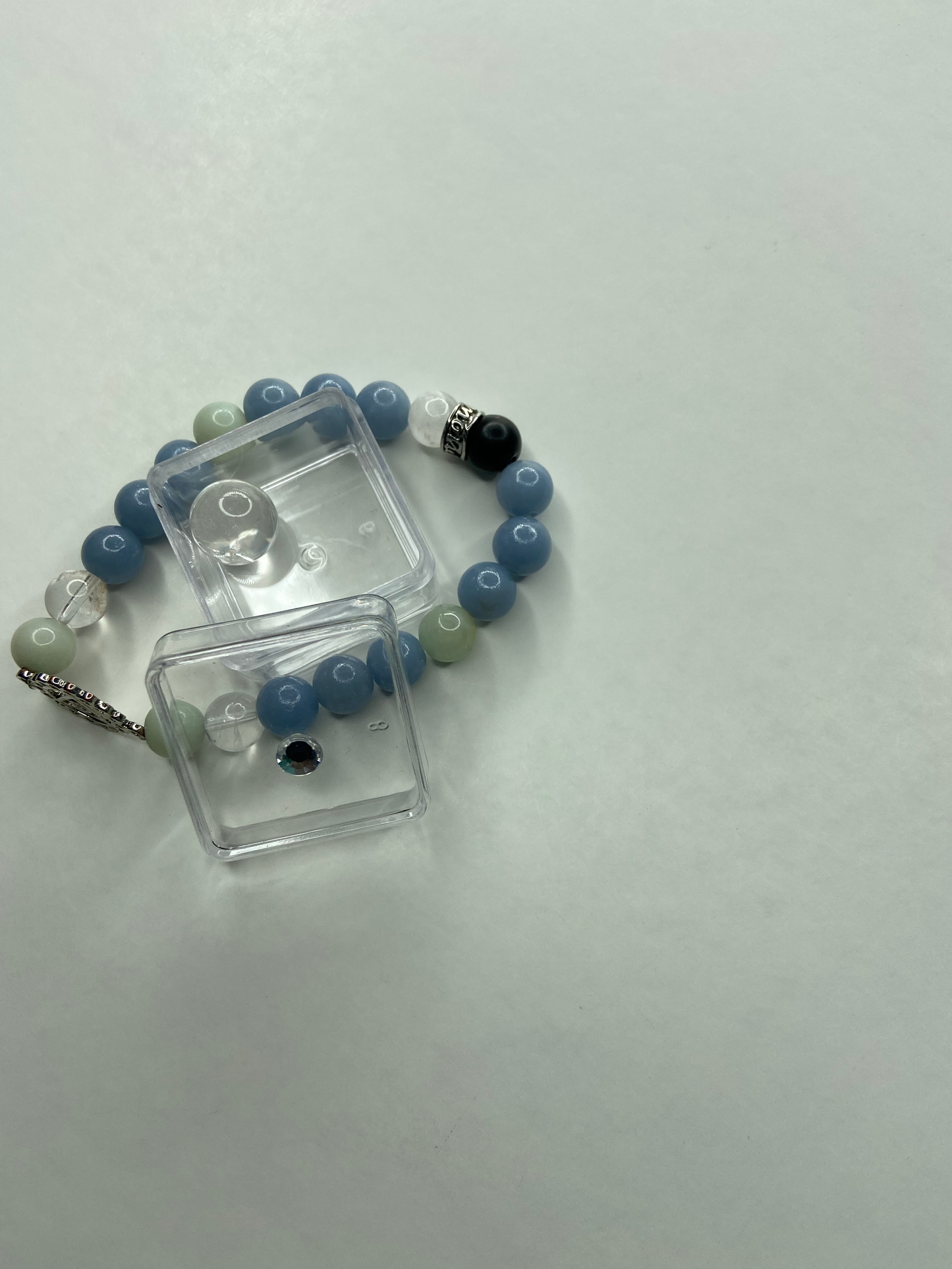 Crystal-Quartz Charged/Energized Throat Chakra bracelet  image 0